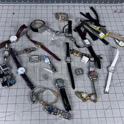 Large Lot of Mostly Ladies Watches 