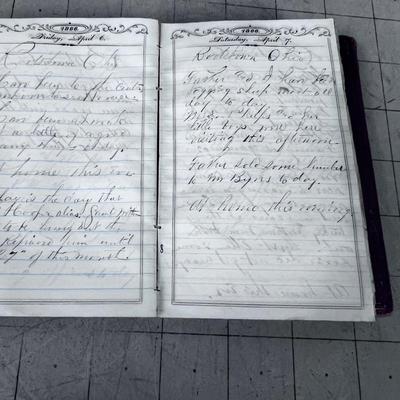 1866 Diary VERY COOL! Lots of Writing
