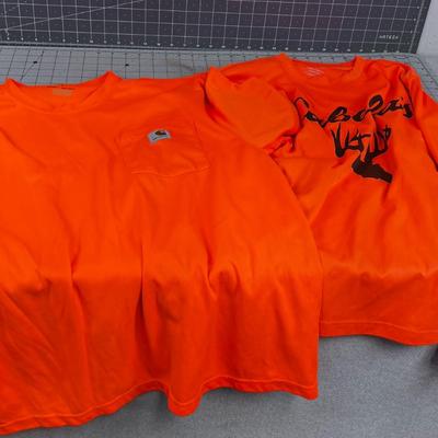 Cabela's Long Sleeve And Carhart Short ORANGE