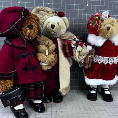 FANCY Christmas Bears  (3) 