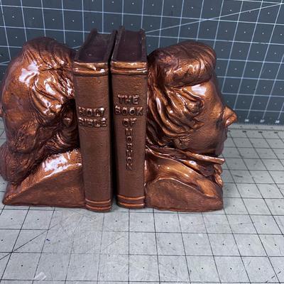 Brigham Young & Joseph Smith Ceramic Book Ends 