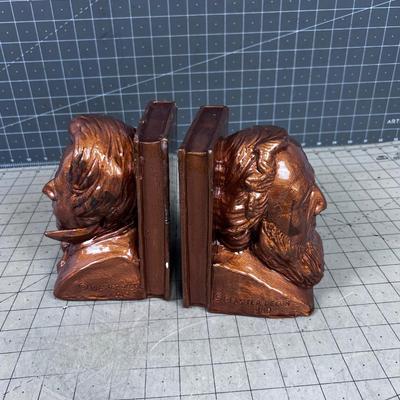 Brigham Young & Joseph Smith Ceramic Book Ends 