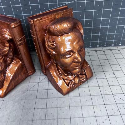 Brigham Young & Joseph Smith Ceramic Book Ends 