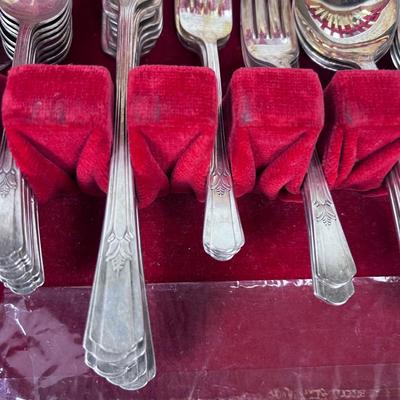 Antique Wm. Rogers Silver Plate Art Deco Design 