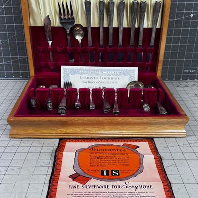 Antique Wm. Rogers Silver Plate Art Deco Design 