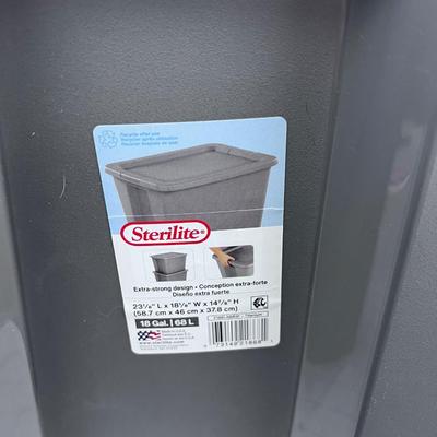 3 Sterilite Gray Tubes with lids.  