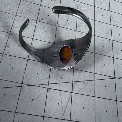 925 Silver & Amber Bracelet 