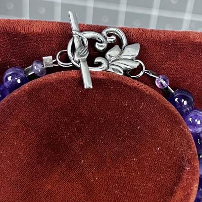 Amethyst And Clear Quarts Marked 925
