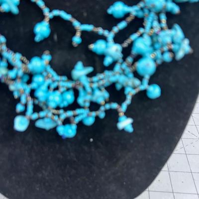 Mixed Beads and Stones of Turquoise. 