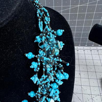 Mixed Beads and Stones of Turquoise. 