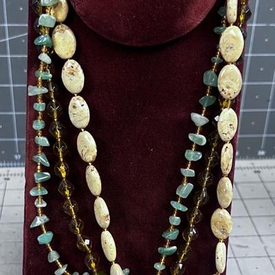 Cookie Lee Mixed beads and Faux Jade 