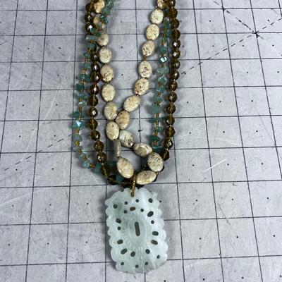 Cookie Lee Mixed beads and Faux Jade 
