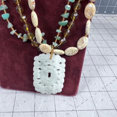 Cookie Lee Mixed beads and Faux Jade 