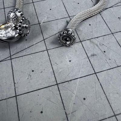 925 Silver Necklace, Very Cool Chain and Heart Shape Sort of 