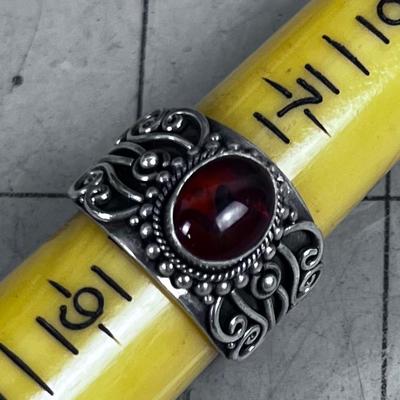 Oval Shaped Amber Ring