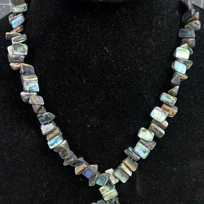 Carved Shell Necklace with 925 Clasp