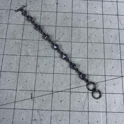 Pretty! Amethyst Bracelet Not Marked 