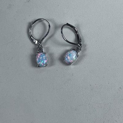 Opal Set in 925 Silver Earrings. NICE! 