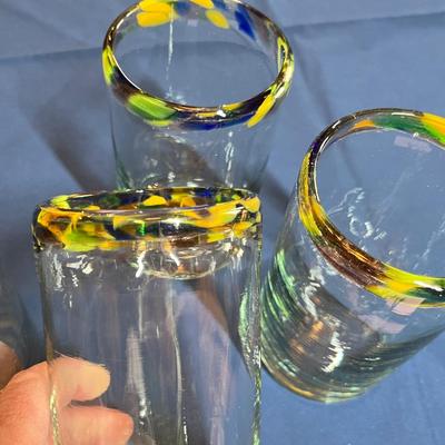 Mexican glass tumbler set