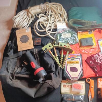 Backpack with a variety of survival gear