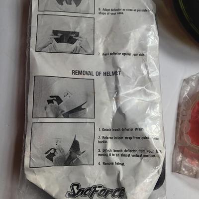 Snow guard for helmet - snow goggles and other snow mobile accessories