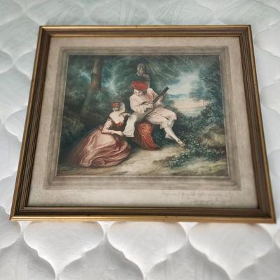 Framed Art Watteau The Scale of Love Print