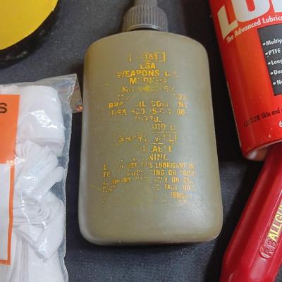 Gun cleaning items - oils - pads and more