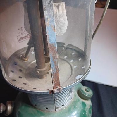 Coleman lantern Model 220 with silk mantle replacements and funnel