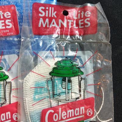 Coleman lantern Model 220 with silk mantle replacements and funnel