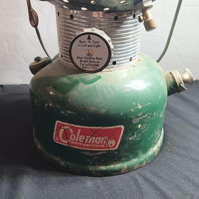 Coleman lantern Model 220 with silk mantle replacements and funnel