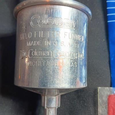 Coleman lantern Model 220 with silk mantle replacements and funnel