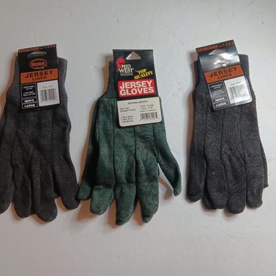 Three pairs of new Jersey Gloves Size Large