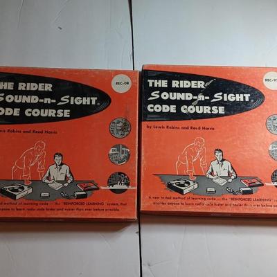 The rider Sound - n - Sight code course By Lewis Robins and Reed Harris Two LP Record courses