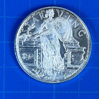 1 Troy Ounce Silver .999 Bullion "STARVING" Zombie Currency 