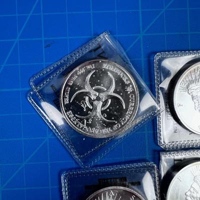 4 Troy Ounce Silver .999 Bullion 2018 Zombucks  "FEAST" Currency of the Apocalypse 