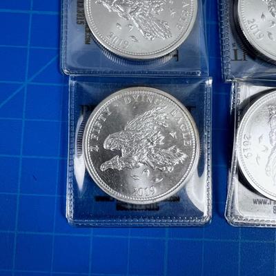 4 Troy Ounce Silver .999 Bullion 2019 Zombucks  "DYING EAGLE" Currency of the Apocalypse 