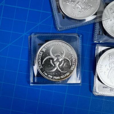 4 Troy Ounce Silver .999 Bullion 2019 Zombucks  "DYING EAGLE" Currency of the Apocalypse 