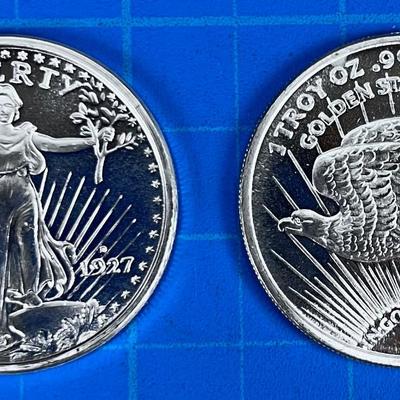 2 Liberty .999 Pure Silver Ounce Bullion Coins 