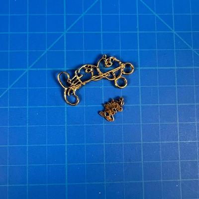 Disney Mickey Mouse Pin and Pendant (is Sterling Silver) 