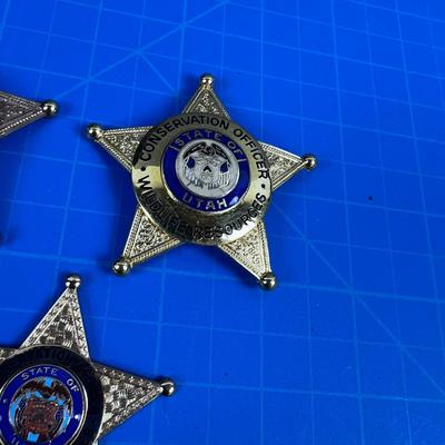 3 UTAH Wild Life  Conservation Badges Metal  OBSOLETE