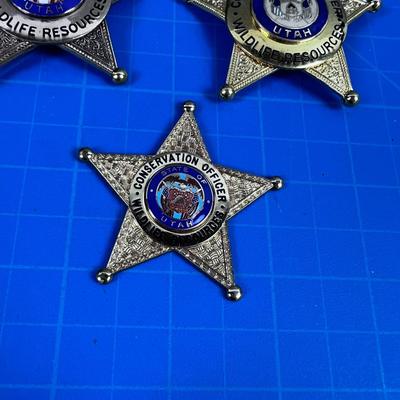 3 UTAH Wild Life  Conservation Badges Metal  OBSOLETE