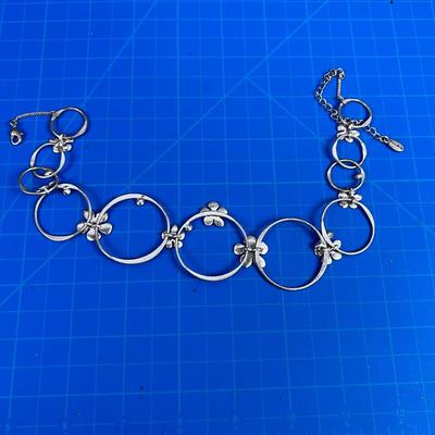 Pilgrim  Danish Design Necklace, Enamel and Silver Tone 