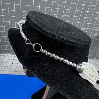 Carved Bone and Bead Necklace. Extreme! 