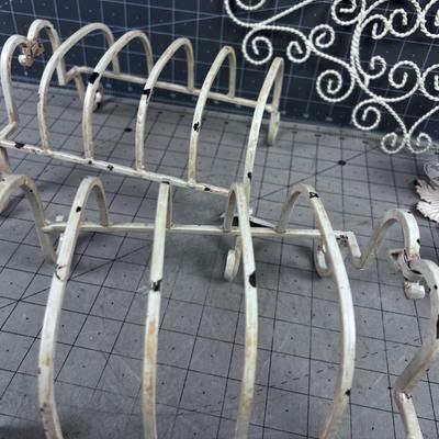 Metal DÃ©cor Plate Holders, Candle Sticks, Shabby Chic Look, NEW 
