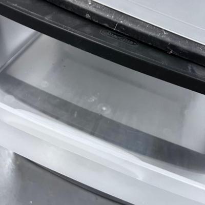 2 Sterilite Black Plastic Drawers. 