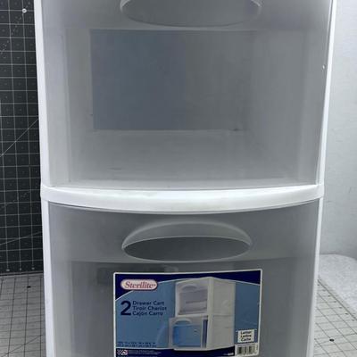 1 Sterlite White 2 Drawer Plastic 