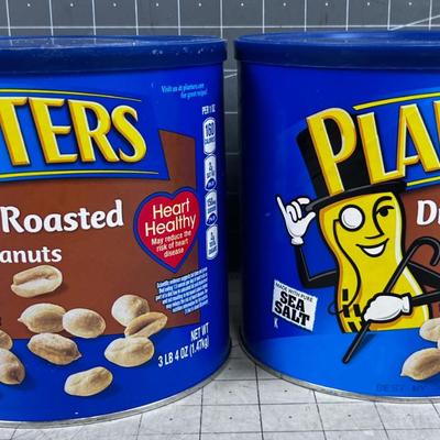 Planters Dry Roasted Peanuts with SEA SALT (2) NEW 