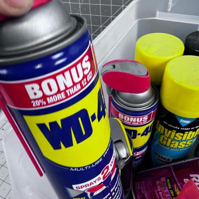 Garage Tube, Bug Spray, Glass Cleaner WD40 Etc. 