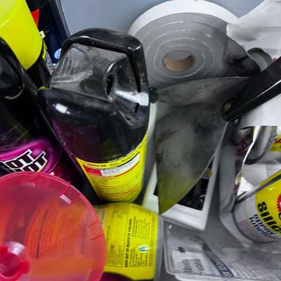 Garage Tube, Bug Spray, Glass Cleaner WD40 Etc. 