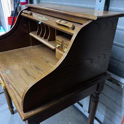 Oak Roll Top Desk 